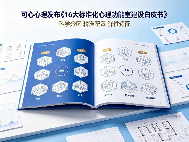 可心心理发布《16大标准化心理功能室建设白皮书》，填补行业规范空白