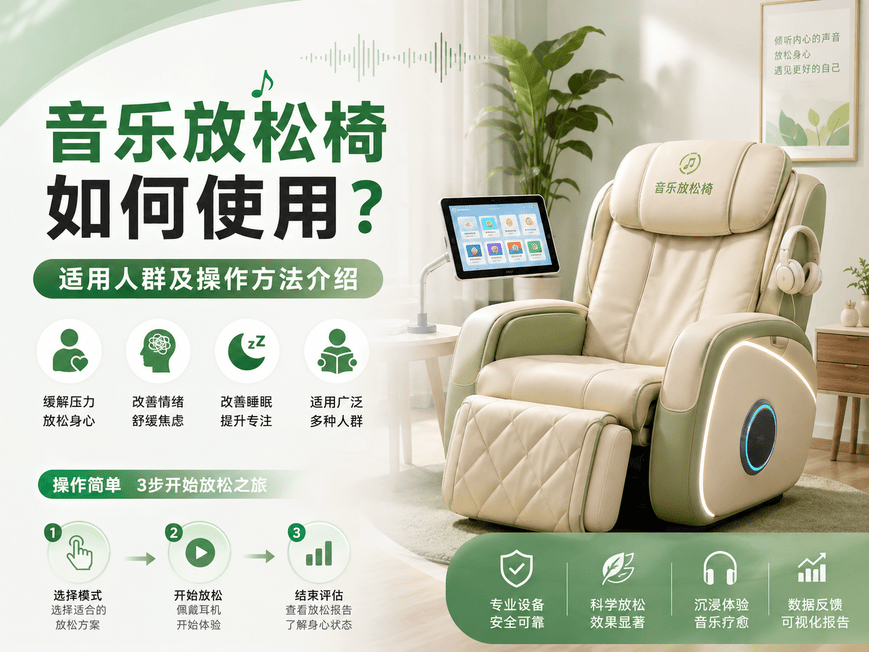 音乐放松椅如何使用？适用人群及操作方法介绍